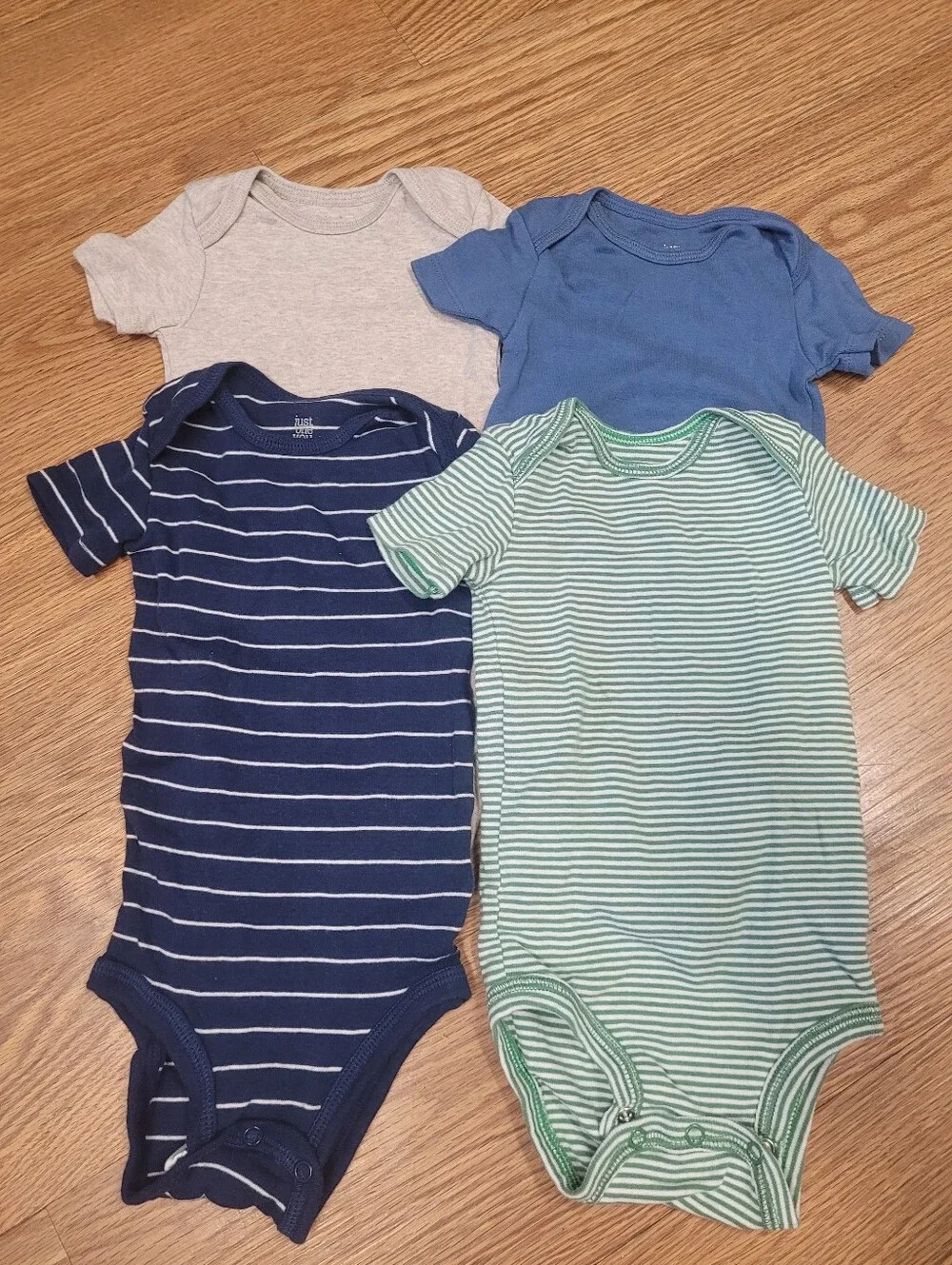 Carters Set Of 4 Onesies 12 Months Navy Blue Green